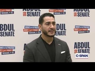 While not identifying himself as DSA, the reporter asked Abdul al-Sayed: "I am not a socialist. I believe in capitalism, and I think capitalism does a good job of allocating resources in the market. And I think if you look at where we are now, we no longer live in capitalism. We live in corporatism."