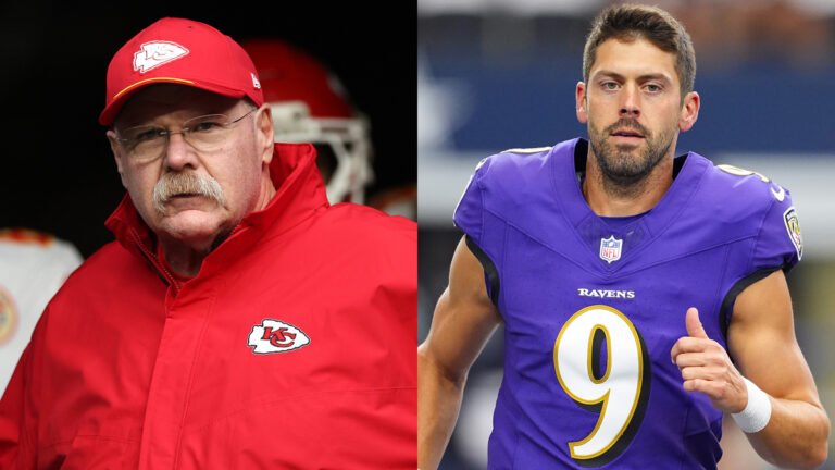 Head coach Andy Reid criticized for reaction to Justin Tucker signing amid sexual misconduct allegations | just jared