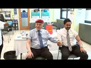Mayor Zohran Mamdani shakes hands with his one-time opponent, Curtis Sliwa, as they get flu shots at a Fort Greene, Brooklyn, medical office: "These are not the kind of shots we used to give each other. You know he has got more votes than me, he is more popular than me. But you don’t have big muscles."