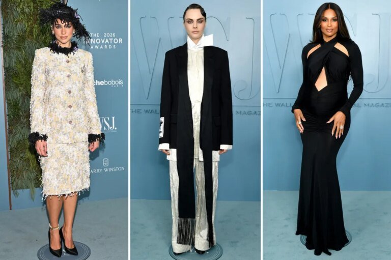 WSJ. Magazine Innovator Awards 2026 red carpet: Dua Lipa, Cara Delevingne, Ciara and more
