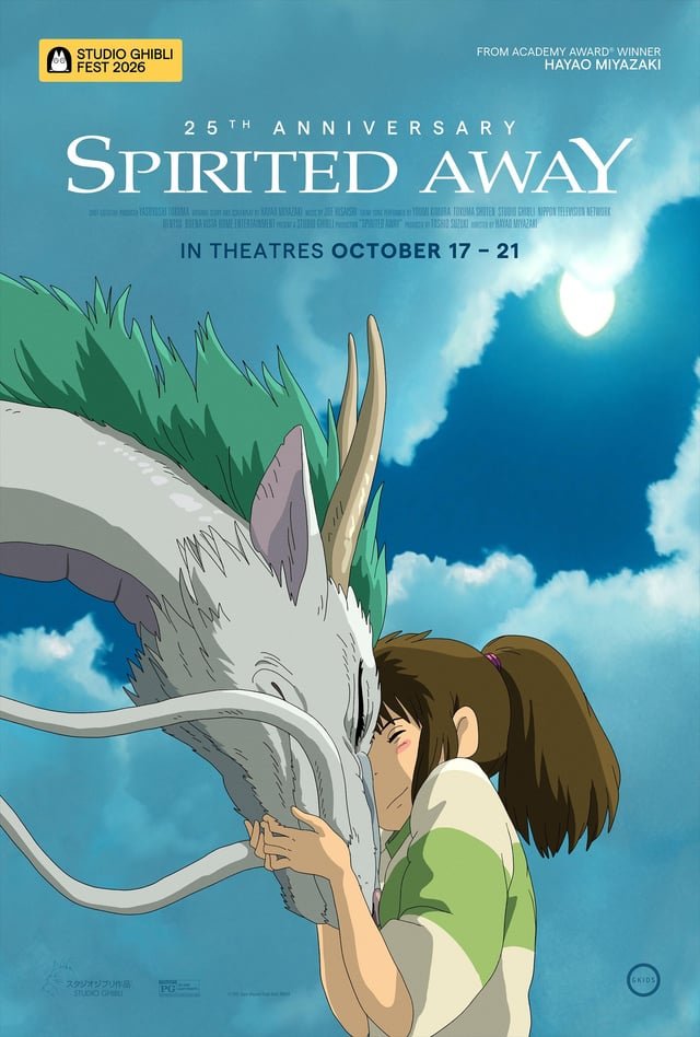 Official 25th Anniversary Poster for ‘Spirited Away’ – In Theaters October 17-21
