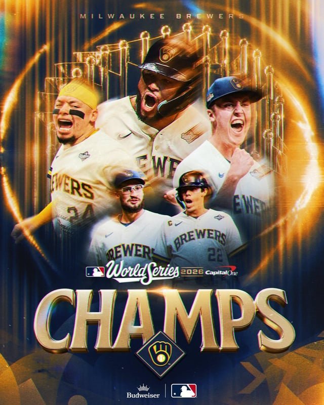 The Milwaukee Brewers win their first World Series championship
